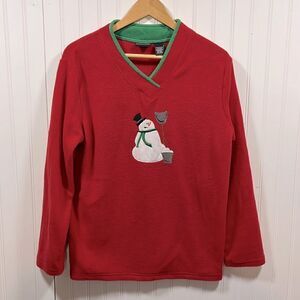 Bobbie Brooks fleece snowman sweater